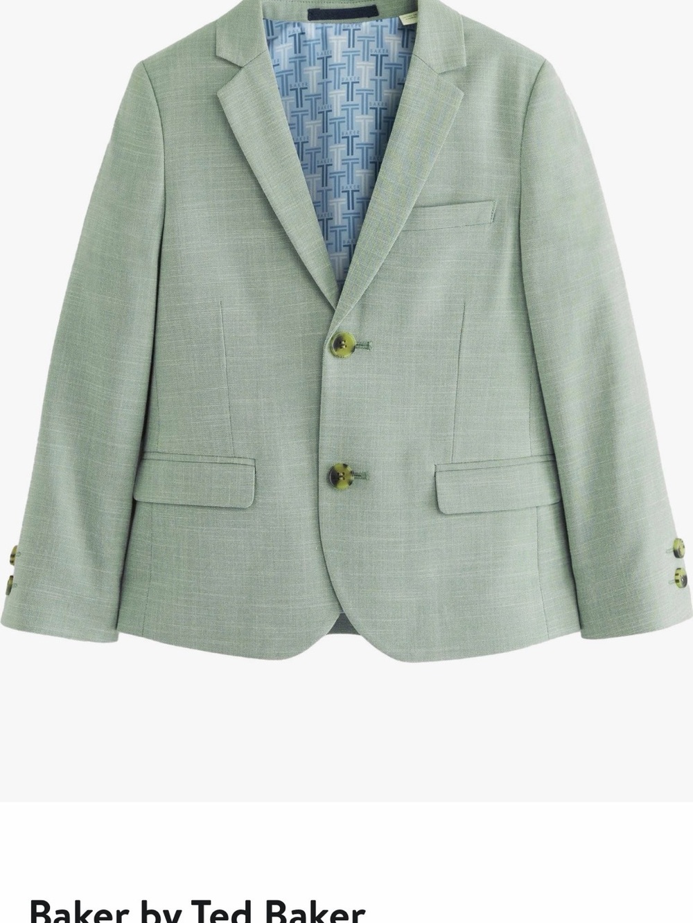 Baker by Ted Baker pastel mint green kids' blazer